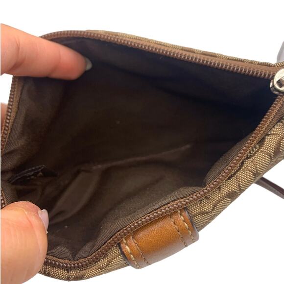 COACH Brown Signature Canvas Wristlet - Picture 5 of 8